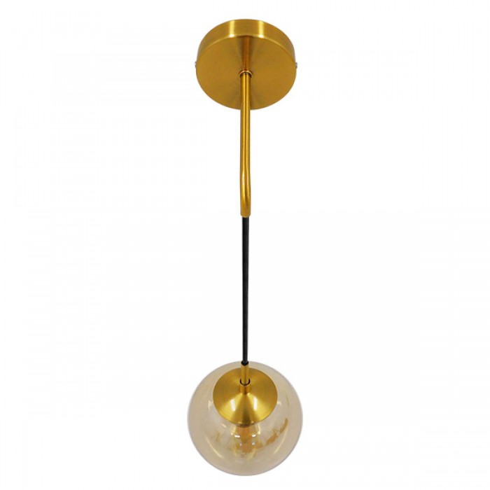 GloboStar® MADISON 01427 Μοντέρνο Φωτιστικό Τοίχου Απλίκα Μονόφωτο Χρυσό με Μελί Γυαλί Φ15 x Y54cm GloboStar® MADISON 01427 Μοντέρνο Φωτιστικό Τοίχου Απλίκα Μονόφωτο Χρυσό με Μελί Γυαλί Φ15 x Y54cm