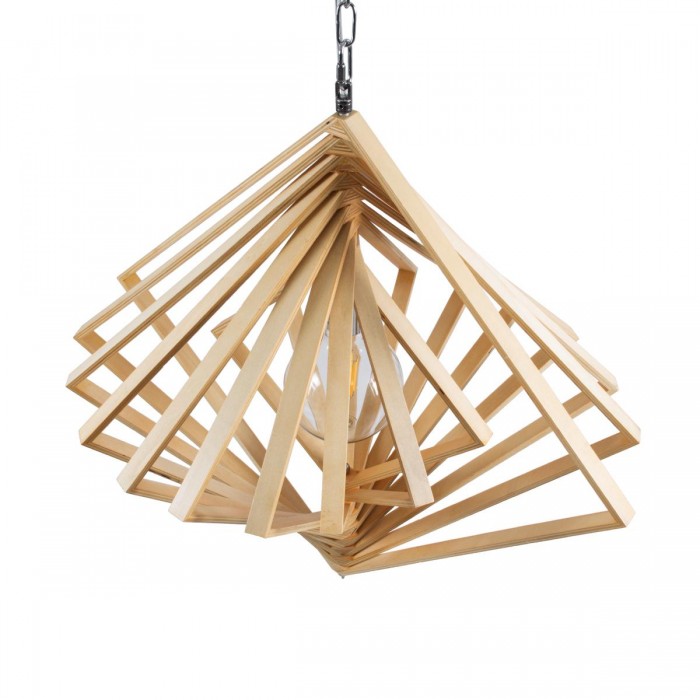 GloboStar® OCTAVE 01431 Μοντέρνο Κρεμαστό Φωτιστικό Οροφής Μονόφωτο 1 x E27 Μπεζ Ξύλινο Μ64 x Π64 x Y66cm GloboStar® OCTAVE 01431 Μοντέρνο Κρεμαστό Φωτιστικό Οροφής Μονόφωτο 1 x E27 Μπεζ Ξύλινο Μ64 x Π64 x Y66cm
