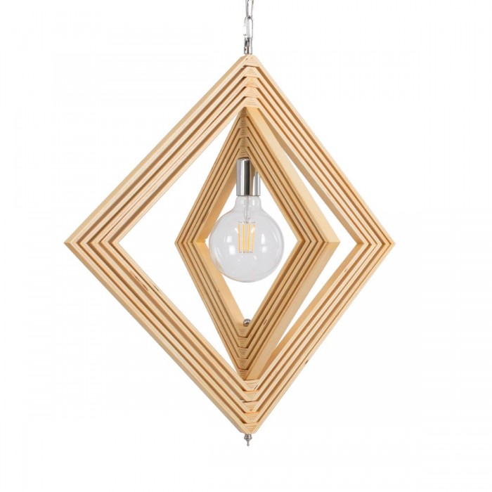 GloboStar® OCTAVE 01431 Μοντέρνο Κρεμαστό Φωτιστικό Οροφής Μονόφωτο 1 x E27 Μπεζ Ξύλινο Μ64 x Π64 x Y66cm GloboStar® OCTAVE 01431 Μοντέρνο Κρεμαστό Φωτιστικό Οροφής Μονόφωτο 1 x E27 Μπεζ Ξύλινο Μ64 x Π64 x Y66cm