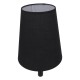GloboStar® LYDFORD 01432 Μοντέρνο Φωτιστικό Τοίχου Απλίκα Μονόφωτο Μαύρο με Μπέζ Ξύλο Μεταλλικό Φ20 x Y36cm