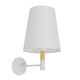 GloboStar® LYDFORD 01433 Μοντέρνο Φωτιστικό Τοίχου Απλίκα Μονόφωτο Λευκό με Μπέζ Ξύλο Μεταλλικό Φ20 x Y36cm GloboStar® LYDFORD 01433 Μοντέρνο Φωτιστικό Τοίχου Απλίκα Μονόφωτο Λευκό με Μπέζ Ξύλο Μεταλλικό Φ20 x Y36cm
