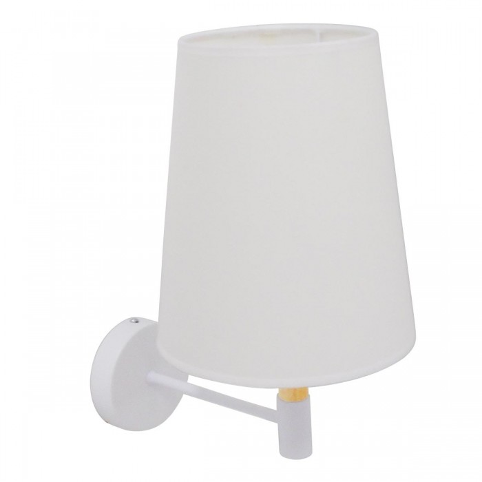 GloboStar® LYDFORD 01433 Μοντέρνο Φωτιστικό Τοίχου Απλίκα Μονόφωτο Λευκό με Μπέζ Ξύλο Μεταλλικό Φ20 x Y36cm GloboStar® LYDFORD 01433 Μοντέρνο Φωτιστικό Τοίχου Απλίκα Μονόφωτο Λευκό με Μπέζ Ξύλο Μεταλλικό Φ20 x Y36cm