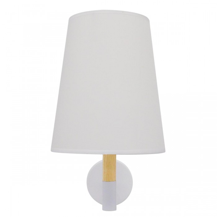 GloboStar® LYDFORD 01433 Μοντέρνο Φωτιστικό Τοίχου Απλίκα Μονόφωτο Λευκό με Μπέζ Ξύλο Μεταλλικό Φ20 x Y36cm GloboStar® LYDFORD 01433 Μοντέρνο Φωτιστικό Τοίχου Απλίκα Μονόφωτο Λευκό με Μπέζ Ξύλο Μεταλλικό Φ20 x Y36cm