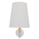 GloboStar® LYDFORD 01433 Μοντέρνο Φωτιστικό Τοίχου Απλίκα Μονόφωτο Λευκό με Μπέζ Ξύλο Μεταλλικό Φ20 x Y36cm GloboStar® LYDFORD 01433 Μοντέρνο Φωτιστικό Τοίχου Απλίκα Μονόφωτο Λευκό με Μπέζ Ξύλο Μεταλλικό Φ20 x Y36cm