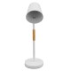 GloboStar® VERITY 01440 Μοντέρνο Επιτραπέζιο Φωτιστικό Πορτατίφ Μονόφωτο Λευκό Μεταλλικό με Ξύλινες Λεπτομέρειες Φ13 x Υ56cm GloboStar® VERITY 01440 Μοντέρνο Επιτραπέζιο Φωτιστικό Πορτατίφ Μονόφωτο Λευκό Μεταλλικό με Ξύλινες Λεπτομέρειες Φ13 x Υ56cm