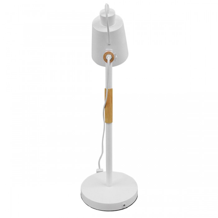 GloboStar® VERITY 01440 Μοντέρνο Επιτραπέζιο Φωτιστικό Πορτατίφ Μονόφωτο Λευκό Μεταλλικό με Ξύλινες Λεπτομέρειες Φ13 x Υ56cm GloboStar® VERITY 01440 Μοντέρνο Επιτραπέζιο Φωτιστικό Πορτατίφ Μονόφωτο Λευκό Μεταλλικό με Ξύλινες Λεπτομέρειες Φ13 x Υ56cm