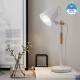 GloboStar® VERITY 01440 Μοντέρνο Επιτραπέζιο Φωτιστικό Πορτατίφ Μονόφωτο Λευκό Μεταλλικό με Ξύλινες Λεπτομέρειες Φ13 x Υ56cm GloboStar® VERITY 01440 Μοντέρνο Επιτραπέζιο Φωτιστικό Πορτατίφ Μονόφωτο Λευκό Μεταλλικό με Ξύλινες Λεπτομέρειες Φ13 x Υ56cm