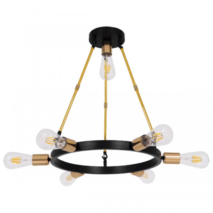 GloboStar® SAILOR 01445 Μοντέρνο Φωτιστικό Οροφής Πολύφωτο Μαύρο - Χρυσό Μεταλλικό Φ55 x Y55cm GloboStar® SAILOR 01445 Μοντέρνο Φωτιστικό Οροφής Πολύφωτο Μαύρο - Χρυσό Μεταλλικό Φ55 x Y55cm