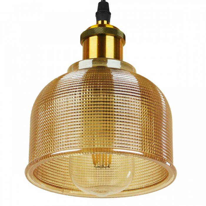 GloboStar® SEGRETO 01448 Vintage Κρεμαστό Φωτιστικό Οροφής Μονόφωτο 1 x E27 Χρυσό Γυάλινο Διάφανο Καμπάνα με Χρυσό Ντουί Φ14 x Υ18cm GloboStar® SEGRETO 01448 Vintage Κρεμαστό Φωτιστικό Οροφής Μονόφωτο 1 x E27 Χρυσό Γυάλινο Διάφανο Καμπάνα με Χρυσό Ντουί Φ14 x Υ18cm