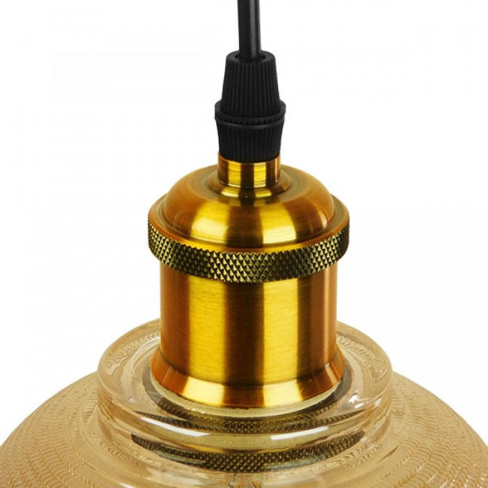 GloboStar® SEGRETO 01448 Vintage Κρεμαστό Φωτιστικό Οροφής Μονόφωτο 1 x E27 Χρυσό Γυάλινο Διάφανο Καμπάνα με Χρυσό Ντουί Φ14 x Υ18cm GloboStar® SEGRETO 01448 Vintage Κρεμαστό Φωτιστικό Οροφής Μονόφωτο 1 x E27 Χρυσό Γυάλινο Διάφανο Καμπάνα με Χρυσό Ντουί Φ14 x Υ18cm