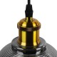 GloboStar® SEGRETO 01449 Vintage Κρεμαστό Φωτιστικό Οροφής Μονόφωτο 1 x E27 Μαύρο Γυάλινο Διάφανο Καμπάνα με Χρυσό Ντουί Φ14 x Υ18cm GloboStar® SEGRETO 01449 Vintage Κρεμαστό Φωτιστικό Οροφής Μονόφωτο 1 x E27 Μαύρο Γυάλινο Διάφανο Καμπάνα με Χρυσό Ντουί Φ14 x Υ18cm