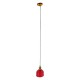 GloboStar® SEGRETO 01450 Vintage Κρεμαστό Φωτιστικό Οροφής Μονόφωτο 1 x E27 Κόκκινο Γυάλινο Διάφανο Καμπάνα με Χρυσό Ντουί Φ14 x Υ18cm GloboStar® SEGRETO 01450 Vintage Κρεμαστό Φωτιστικό Οροφής Μονόφωτο 1 x E27 Κόκκινο Γυάλινο Διάφανο Καμπάνα με Χρυσό Ντουί Φ14 x Υ18cm