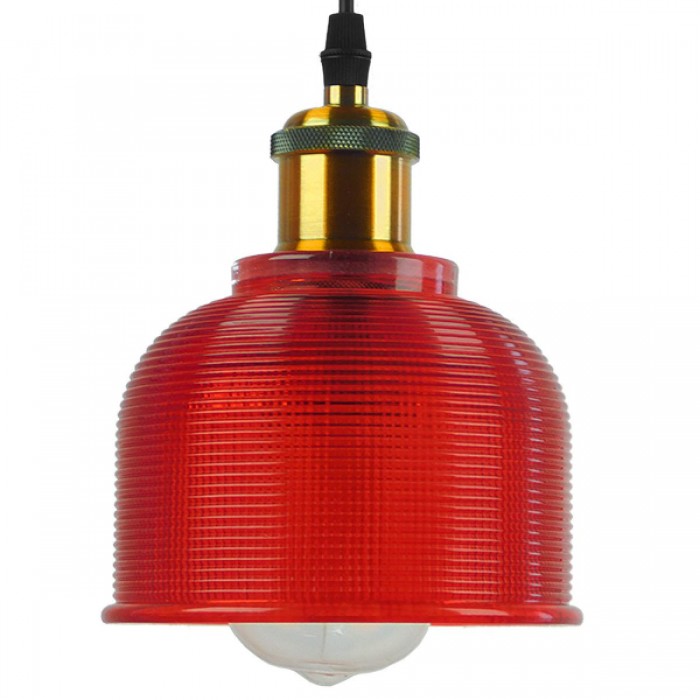 GloboStar® SEGRETO 01450 Vintage Κρεμαστό Φωτιστικό Οροφής Μονόφωτο 1 x E27 Κόκκινο Γυάλινο Διάφανο Καμπάνα με Χρυσό Ντουί Φ14 x Υ18cm GloboStar® SEGRETO 01450 Vintage Κρεμαστό Φωτιστικό Οροφής Μονόφωτο 1 x E27 Κόκκινο Γυάλινο Διάφανο Καμπάνα με Χρυσό Ντουί Φ14 x Υ18cm
