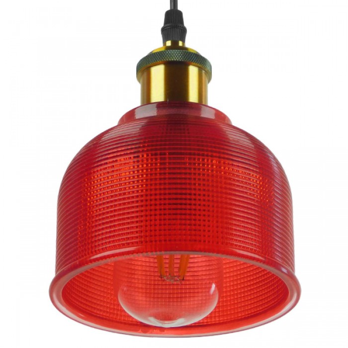 GloboStar® SEGRETO 01450 Vintage Κρεμαστό Φωτιστικό Οροφής Μονόφωτο 1 x E27 Κόκκινο Γυάλινο Διάφανο Καμπάνα με Χρυσό Ντουί Φ14 x Υ18cm GloboStar® SEGRETO 01450 Vintage Κρεμαστό Φωτιστικό Οροφής Μονόφωτο 1 x E27 Κόκκινο Γυάλινο Διάφανο Καμπάνα με Χρυσό Ντουί Φ14 x Υ18cm