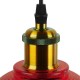 GloboStar® SEGRETO 01450 Vintage Κρεμαστό Φωτιστικό Οροφής Μονόφωτο 1 x E27 Κόκκινο Γυάλινο Διάφανο Καμπάνα με Χρυσό Ντουί Φ14 x Υ18cm GloboStar® SEGRETO 01450 Vintage Κρεμαστό Φωτιστικό Οροφής Μονόφωτο 1 x E27 Κόκκινο Γυάλινο Διάφανο Καμπάνα με Χρυσό Ντουί Φ14 x Υ18cm