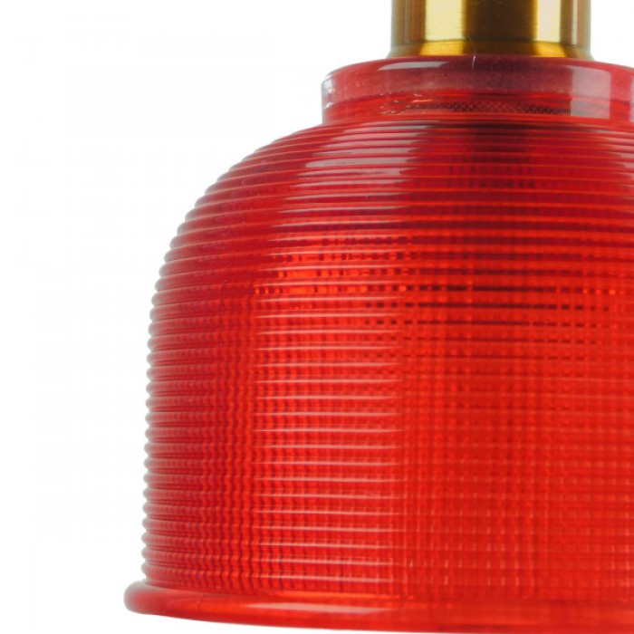 GloboStar® SEGRETO 01450 Vintage Κρεμαστό Φωτιστικό Οροφής Μονόφωτο 1 x E27 Κόκκινο Γυάλινο Διάφανο Καμπάνα με Χρυσό Ντουί Φ14 x Υ18cm GloboStar® SEGRETO 01450 Vintage Κρεμαστό Φωτιστικό Οροφής Μονόφωτο 1 x E27 Κόκκινο Γυάλινο Διάφανο Καμπάνα με Χρυσό Ντουί Φ14 x Υ18cm