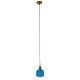 GloboStar® SEGRETO 01452 Vintage Κρεμαστό Φωτιστικό Οροφής Μονόφωτο 1 x E27 Μπλε Γυάλινο Διάφανο Καμπάνα με Χρυσό Ντουί Φ14 x Υ18cm GloboStar® SEGRETO 01452 Vintage Κρεμαστό Φωτιστικό Οροφής Μονόφωτο 1 x E27 Μπλε Γυάλινο Διάφανο Καμπάνα με Χρυσό Ντουί Φ14 x Υ18cm