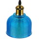 GloboStar® SEGRETO 01452 Vintage Κρεμαστό Φωτιστικό Οροφής Μονόφωτο 1 x E27 Μπλε Γυάλινο Διάφανο Καμπάνα με Χρυσό Ντουί Φ14 x Υ18cm GloboStar® SEGRETO 01452 Vintage Κρεμαστό Φωτιστικό Οροφής Μονόφωτο 1 x E27 Μπλε Γυάλινο Διάφανο Καμπάνα με Χρυσό Ντουί Φ14 x Υ18cm