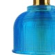 GloboStar® SEGRETO 01452 Vintage Κρεμαστό Φωτιστικό Οροφής Μονόφωτο 1 x E27 Μπλε Γυάλινο Διάφανο Καμπάνα με Χρυσό Ντουί Φ14 x Υ18cm GloboStar® SEGRETO 01452 Vintage Κρεμαστό Φωτιστικό Οροφής Μονόφωτο 1 x E27 Μπλε Γυάλινο Διάφανο Καμπάνα με Χρυσό Ντουί Φ14 x Υ18cm