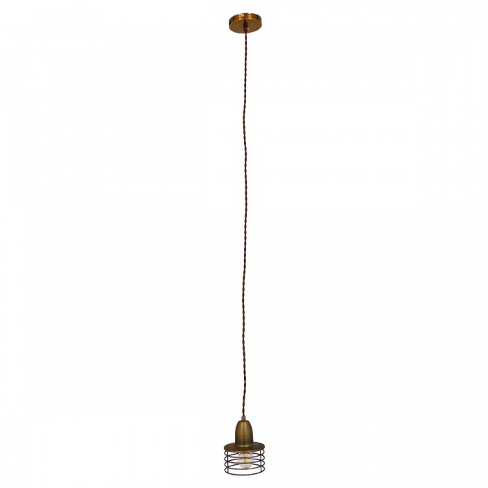 GloboStar® MANHATTAN 01454 Μοντέρνο Industrial Κρεμαστό Φωτιστικό Οροφής Μονόφωτο 1 x E27 Μεταλλικό Χρυσό Καμπάνα Φ11 x Υ14cm