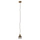 GloboStar® MANHATTAN 01454 Μοντέρνο Industrial Κρεμαστό Φωτιστικό Οροφής Μονόφωτο 1 x E27 Μεταλλικό Χρυσό Καμπάνα Φ11 x Υ14cm