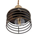 GloboStar® MANHATTAN 01454 Μοντέρνο Industrial Κρεμαστό Φωτιστικό Οροφής Μονόφωτο 1 x E27 Μεταλλικό Χρυσό Καμπάνα Φ11 x Υ14cm