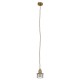 GloboStar® MANHATTAN 01455 Μοντέρνο Industrial Κρεμαστό Φωτιστικό Οροφής Μονόφωτο 1 x E27 Μεταλλικό Μπρούτζινο Καμπάνα Φ11 x Υ14cm