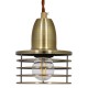 GloboStar® MANHATTAN 01455 Μοντέρνο Industrial Κρεμαστό Φωτιστικό Οροφής Μονόφωτο 1 x E27 Μεταλλικό Μπρούτζινο Καμπάνα Φ11 x Υ14cm