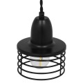 GloboStar® MANHATTAN 01456 Μοντέρνο Industrial Κρεμαστό Φωτιστικό Οροφής Μονόφωτο 1 x E27 Μεταλλικό Μαύρο Καμπάνα Φ11 x Υ14cm