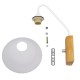 GloboStar® ALESSIA 01458 Μοντέρνο Φωτιστικό Τοίχου Απλίκα Μονόφωτο Λευκό με Ξύλινη Βάση και Διακόπτη ON/OFF Μεταλλικό Φ18 x Y29cm GloboStar® ALESSIA 01458 Μοντέρνο Φωτιστικό Τοίχου Απλίκα Μονόφωτο Λευκό με Ξύλινη Βάση και Διακόπτη ON/OFF Μεταλλικό Φ18 x Y29cm