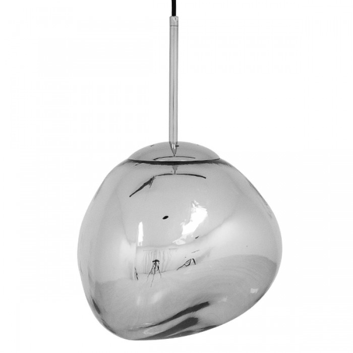 GloboStar® DIXAR 01460 Μοντέρνο Κρεμαστό Φωτιστικό Οροφής Μονόφωτο 1 x E27 Γυάλινο Ασημί Νίκελ Φ28 x Υ40cm GloboStar® DIXAR 01460 Μοντέρνο Κρεμαστό Φωτιστικό Οροφής Μονόφωτο 1 x E27 Γυάλινο Ασημί Νίκελ Φ28 x Υ40cm