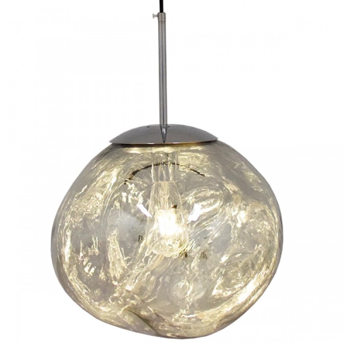 GloboStar® DIXAR 01464 Μοντέρνο Κρεμαστό Φωτιστικό Οροφής Μονόφωτο 1 x E27 Γυάλινο Ασημί Νίκελ Φ36 x Υ45cm GloboStar® DIXAR 01464 Μοντέρνο Κρεμαστό Φωτιστικό Οροφής Μονόφωτο 1 x E27 Γυάλινο Ασημί Νίκελ Φ36 x Υ45cm