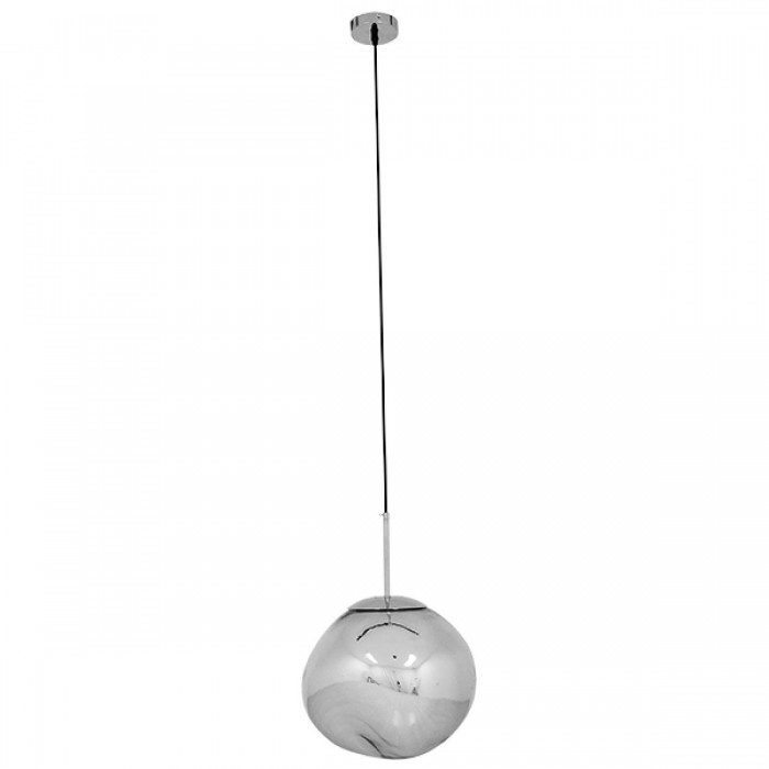 GloboStar® DIXAR 01464 Μοντέρνο Κρεμαστό Φωτιστικό Οροφής Μονόφωτο 1 x E27 Γυάλινο Ασημί Νίκελ Φ36 x Υ45cm GloboStar® DIXAR 01464 Μοντέρνο Κρεμαστό Φωτιστικό Οροφής Μονόφωτο 1 x E27 Γυάλινο Ασημί Νίκελ Φ36 x Υ45cm