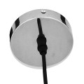GloboStar® DIXAR 01464 Μοντέρνο Κρεμαστό Φωτιστικό Οροφής Μονόφωτο 1 x E27 Γυάλινο Ασημί Νίκελ Φ36 x Υ45cm