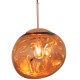 GloboStar® DIXAR 01465 Μοντέρνο Κρεμαστό Φωτιστικό Οροφής Μονόφωτο 1 x E27 Γυάλινο Χάλκινο Φ36 x Υ45cm