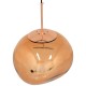 GloboStar® DIXAR 01465 Μοντέρνο Κρεμαστό Φωτιστικό Οροφής Μονόφωτο 1 x E27 Γυάλινο Χάλκινο Φ36 x Υ45cm