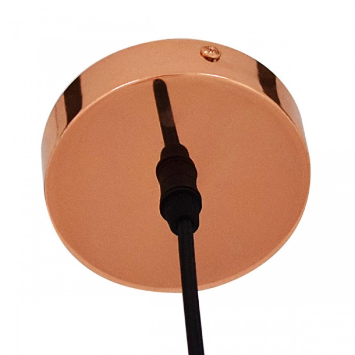 GloboStar® DIXAR 01465 Μοντέρνο Κρεμαστό Φωτιστικό Οροφής Μονόφωτο 1 x E27 Γυάλινο Χάλκινο Φ36 x Υ45cm