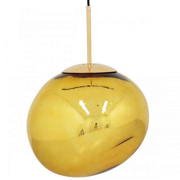 GloboStar® DIXAR 01466 Μοντέρνο Κρεμαστό Φωτιστικό Οροφής Μονόφωτο 1 x E27 Γυάλινο Χρυσό Φ36 x Υ45cm GloboStar® DIXAR 01466 Μοντέρνο Κρεμαστό Φωτιστικό Οροφής Μονόφωτο 1 x E27 Γυάλινο Χρυσό Φ36 x Υ45cm