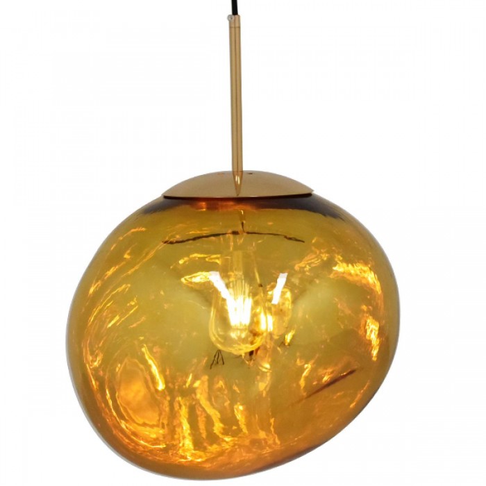 GloboStar® DIXAR 01466 Μοντέρνο Κρεμαστό Φωτιστικό Οροφής Μονόφωτο 1 x E27 Γυάλινο Χρυσό Φ36 x Υ45cm GloboStar® DIXAR 01466 Μοντέρνο Κρεμαστό Φωτιστικό Οροφής Μονόφωτο 1 x E27 Γυάλινο Χρυσό Φ36 x Υ45cm