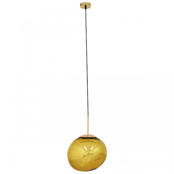 GloboStar® DIXAR 01466 Μοντέρνο Κρεμαστό Φωτιστικό Οροφής Μονόφωτο 1 x E27 Γυάλινο Χρυσό Φ36 x Υ45cm GloboStar® DIXAR 01466 Μοντέρνο Κρεμαστό Φωτιστικό Οροφής Μονόφωτο 1 x E27 Γυάλινο Χρυσό Φ36 x Υ45cm