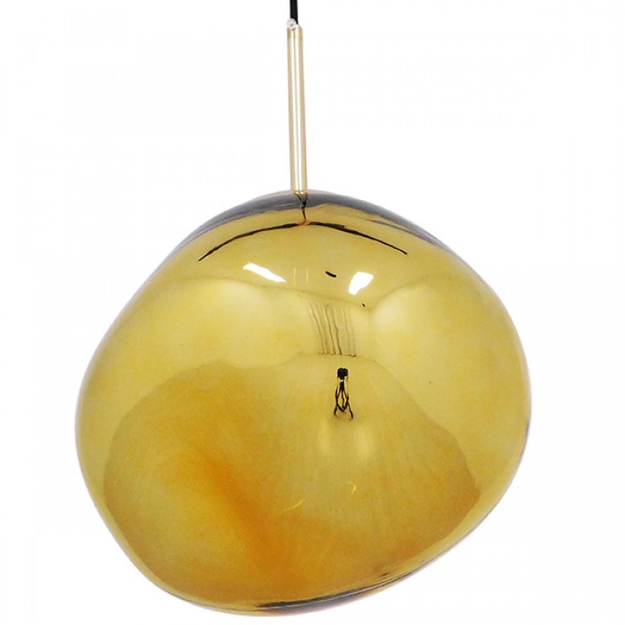 GloboStar® DIXAR 01466 Μοντέρνο Κρεμαστό Φωτιστικό Οροφής Μονόφωτο 1 x E27 Γυάλινο Χρυσό Φ36 x Υ45cm GloboStar® DIXAR 01466 Μοντέρνο Κρεμαστό Φωτιστικό Οροφής Μονόφωτο 1 x E27 Γυάλινο Χρυσό Φ36 x Υ45cm