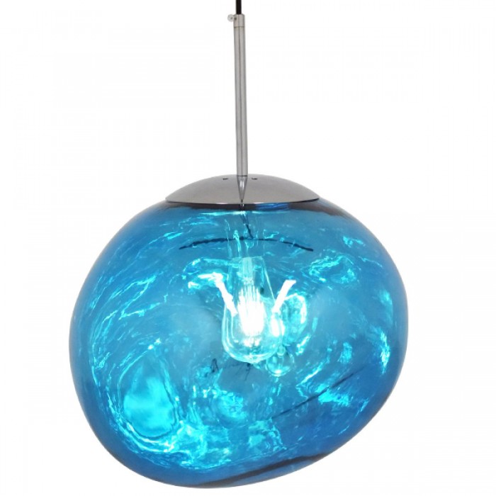 GloboStar® DIXAR BLUE 01467 Μοντέρνο Κρεμαστό Φωτιστικό Οροφής Μονόφωτο 1 x E27 Γυάλινο Μπλε Φ36 x Υ45cm GloboStar® DIXAR BLUE 01467 Μοντέρνο Κρεμαστό Φωτιστικό Οροφής Μονόφωτο 1 x E27 Γυάλινο Μπλε Φ36 x Υ45cm