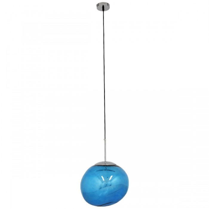GloboStar® DIXAR BLUE 01467 Μοντέρνο Κρεμαστό Φωτιστικό Οροφής Μονόφωτο 1 x E27 Γυάλινο Μπλε Φ36 x Υ45cm GloboStar® DIXAR BLUE 01467 Μοντέρνο Κρεμαστό Φωτιστικό Οροφής Μονόφωτο 1 x E27 Γυάλινο Μπλε Φ36 x Υ45cm