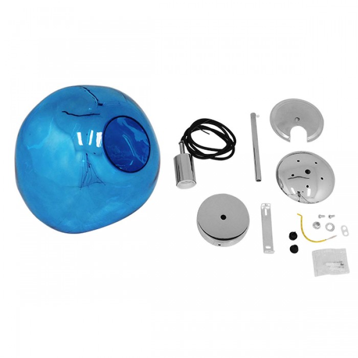 GloboStar® DIXAR BLUE 01467 Μοντέρνο Κρεμαστό Φωτιστικό Οροφής Μονόφωτο 1 x E27 Γυάλινο Μπλε Φ36 x Υ45cm GloboStar® DIXAR BLUE 01467 Μοντέρνο Κρεμαστό Φωτιστικό Οροφής Μονόφωτο 1 x E27 Γυάλινο Μπλε Φ36 x Υ45cm