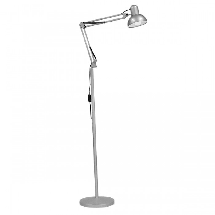 GloboStar® AUDREY 01469 Vintage Φωτιστικό Δαπέδου Μονόφωτο 1 x E27 Ασημί Μεταλλικό D15 x H190cm GloboStar® AUDREY 01469 Vintage Φωτιστικό Δαπέδου Μονόφωτο 1 x E27 Ασημί Μεταλλικό D15 x H190cm