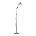 GloboStar® AUDREY 01469 Vintage Φωτιστικό Δαπέδου Μονόφωτο 1 x E27 Ασημί Μεταλλικό D15 x H190cm GloboStar® AUDREY 01469 Vintage Φωτιστικό Δαπέδου Μονόφωτο 1 x E27 Ασημί Μεταλλικό D15 x H190cm