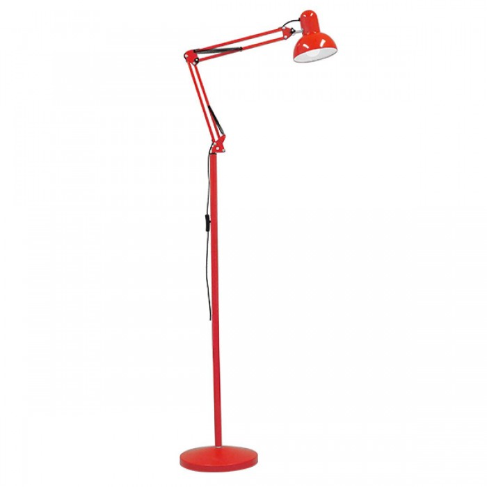 GloboStar® AUDREY 01470 Vintage Φωτιστικό Δαπέδου Μονόφωτο 1 x E27 Κόκκινο Μεταλλικό Καμπάνα D15 x H190cm