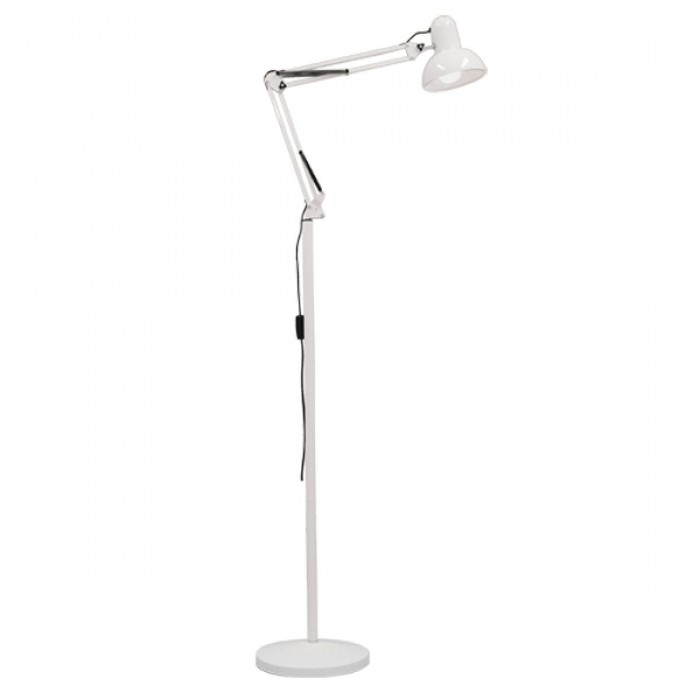 GloboStar® AUDREY 01471 Vintage Φωτιστικό Δαπέδου Μονόφωτο 1 x E27 Λευκό Μεταλλικό Καμπάνα D15 x H190cm GloboStar® AUDREY 01471 Vintage Φωτιστικό Δαπέδου Μονόφωτο 1 x E27 Λευκό Μεταλλικό Καμπάνα D15 x H190cm