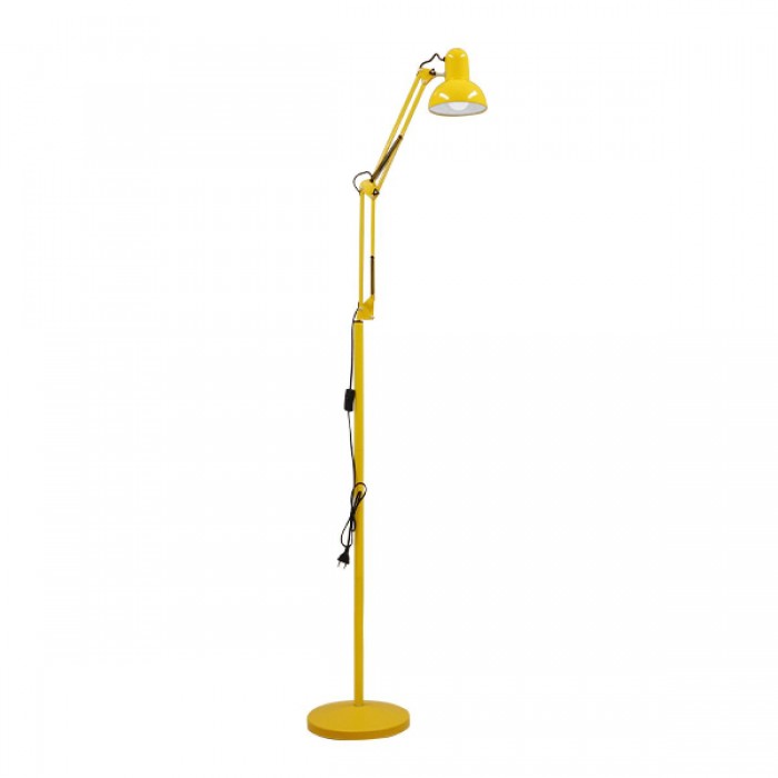 GloboStar® AUDREY 01472 Μοντέρνο Φωτιστικό Δαπέδου Μονόφωτο Μεταλλικό Κίτρινο Φ15 x Υ190cm GloboStar® AUDREY 01472 Μοντέρνο Φωτιστικό Δαπέδου Μονόφωτο Μεταλλικό Κίτρινο Φ15 x Υ190cm