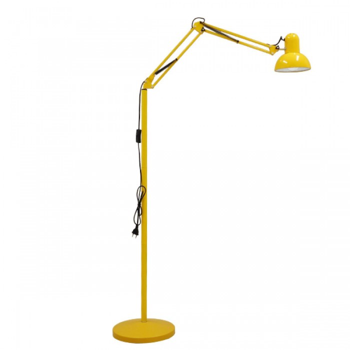 GloboStar® AUDREY 01472 Μοντέρνο Φωτιστικό Δαπέδου Μονόφωτο Μεταλλικό Κίτρινο Φ15 x Υ190cm GloboStar® AUDREY 01472 Μοντέρνο Φωτιστικό Δαπέδου Μονόφωτο Μεταλλικό Κίτρινο Φ15 x Υ190cm